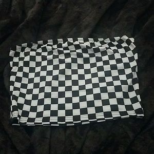 Current mood warp speed checkered tube top